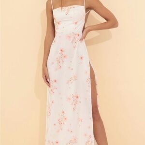 Lucy in the Sky White Sleeveless Slit Maxi Dress